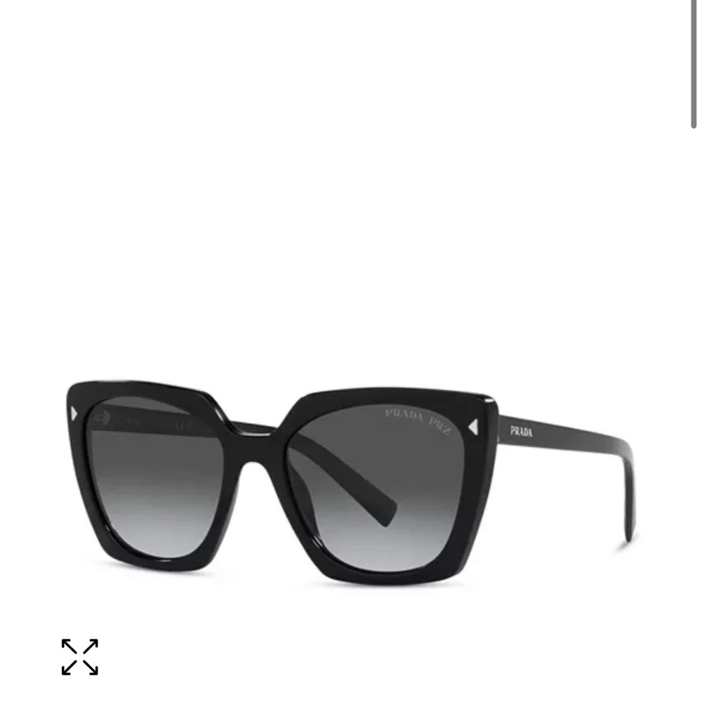 Prada Polarized Low Bridge Fit Square Sunglasses, 55mm NWT